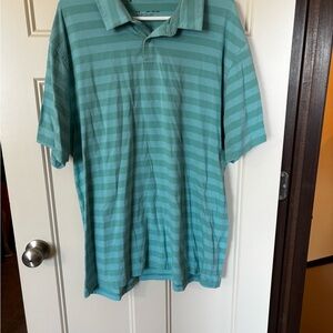 Under Armour Teal Striped Polo Shirt